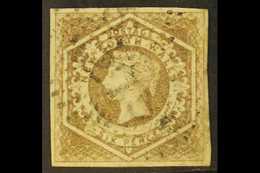 NEW SOUTH WALES 1854-59 6d Greyish Brown Diadem, Error Of Watermark "8", SG 96a, Four Margins And "275" Cancel Of Woonon - Sonstige & Ohne Zuordnung
