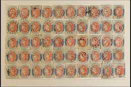 NEW SOUTH WALES 1863 (6d) "REGISTERED" Perf 13 (SG 125/7) A Rare Complete SHEET RECONSTRUCTION Of All 50 Positions. All  - Other & Unclassified