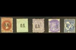 SOUTH AUSTRALIA OFFICIALS 1876-1901 Mint/unused Group, All With Faults, And With 1876-85 1s, 1891-96 1d, 1891-99 4d, Plu - Autres & Non Classés