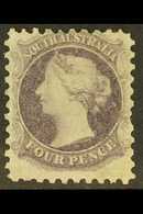 SOUTH AUSTRALIA 1871 4d Dull Lilac Perf 10, Wmk 'V Over Crown', SG 111, Mint With A Couple Of Natural Gum Cracks And A P - Andere & Zonder Classificatie