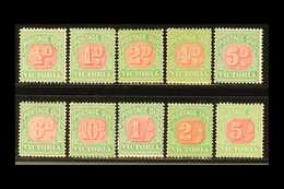 VICTORIA POSTAGE DUES 1895-96 Complete Set, SG D11/20, Fine Mint, Fresh & Attractive. (10 Stamps) For More Images, Pleas - Sonstige & Ohne Zuordnung