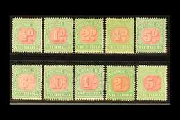 VICTORIA POSTAGE DUES 1895-96 Complete Set, SG D11/20, Fine Mint, Fresh & Attractive. (10 Stamps) For More Images, Pleas - Andere & Zonder Classificatie