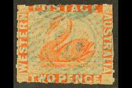 WESTERN AUSTRALIA 1860-64 2d Orange- Vermilion Rouletted, SG 29, Very Fine Used. Scarce. For More Images, Please Visit H - Other & Unclassified