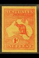 1913 1d Kangaroo PLATE PROOF Imperforate On Thick Buff Manila Paper For More Images, Please Visit Http://www.sandafayre. - Other & Unclassified