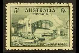 1932 5s Blue-green Sydney Bridge, SG 143, Fine C.t.o. For More Images, Please Visit Http://www.sandafayre.com/itemdetail - Autres & Non Classés