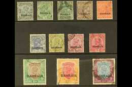 1933-37 Most Values To 5r (watermark Upright), Between SG 1 And SG 14, And Including The 4a, Good Used. (12 Stamps) For  - Bahrein (...-1965)