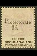 1888 3d On 3d Pale Reddish Lilac & Black - "Protectorate" Opt'd, SG 43, Fine Mint With Large Part OG For More Images, Pl - Other & Unclassified