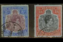 1941-42 LINE PERF 2s And 2s.6d, SG 116b & 117a, Each With Ireland Island 1942 Cds. (2 Stamps) For More Images, Please Vi - Bermuda