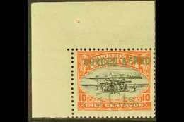 1930 10c Vermilion & Black Air "CORREO AEREO" Overprint In BRONZE (METALLIC) INK (Scott C19, SG 236), Fine Mint Top Left - Bolivie