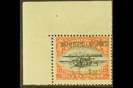 1930 10c Vermilion & Black Air "CORREO AEREO" Overprint In BRONZE (METALLIC) INK (Scott C19, SG 236), Fine Mint Top Left - Bolivia