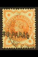 1893 40pa On ½d Vermilion, SG 7, Bearing Broken "S" Variety, Dated March 1st, Very Fine Used. For More Images, Please Vi - Levante Britannico
