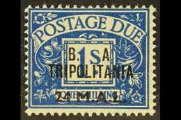 TRIPOLITANIA 24 M.A.L. On 1s Deep Blue "No Stop After A" Variety, SG TD 10a, Very Fine Mint For More Images, Please Visi - Italiaans Oost-Afrika