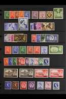 1948-61 FINE MINT COLLECTION A Virtually Complete Collection Of Overprints On Stamps Of Great Britain Which Includes 194 - Bahrain (...-1965)