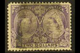 1897 $2 Deep Violet, SG 137, Used With Smudged Roller Cancel, Cat £425 For More Images, Please Visit Http://www.sandafay - Sonstige & Ohne Zuordnung