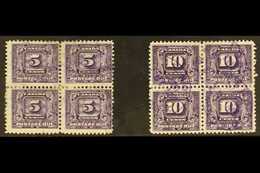 POSTAGE DUE 1930 5c & 10c Bright Violet, SG D12/D13, As Used Blocks Of 4. (8 Stamps) For More Images, Please Visit Http: - Autres & Non Classés