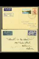 1957 Two Covers (one Registered), Bearing Australian Stamps To Victoria, Each With Clear Cocos Keeling Islands Cds's. (2 - Cocoseilanden