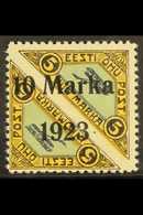 1923 10m On 5m + 5m Air Pair, Yellow, Blue & Black, Perf 11½, Mi 43A, SG 46a, Very Fine Mint For More Images, Please Vis - Estonie