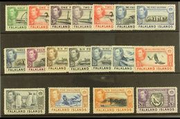 1938-50 Complete King George VI Definitive Set, SG 146/163, Very Fine Mint. (18 Stamps) For More Images, Please Visit Ht - Falklandeilanden