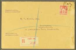 1925 5fr Carmine Philatelic Expo, Yvert 216 Or SG 412, Very Fine Used On Registered Cover From Paris To England. For Mor - Sonstige & Ohne Zuordnung