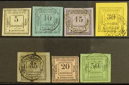 GUADELOUPE POSTAGE DUES 1884 Set Complete, Yv 6-12, Fine To Very Fine Used. (7 Stamps) For More Images, Please Visit Htt - Andere & Zonder Classificatie