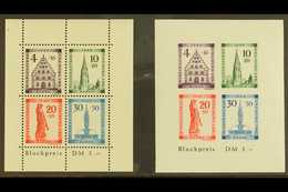 FRENCH ZONE BADEN 1949 Freiburg Rebuilding Fund Both Mini-sheets (Michel Blocks 1 A+B, SG MSFB41a/b), Never Hinged Mint, - Sonstige & Ohne Zuordnung