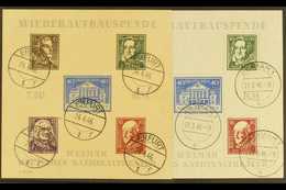 RUSSIAN ZONE THURINGIA 1946 Theatre Imperf (type VI) And Rouletted (type II) Mini-sheets (Michel Blocks 3 A+B, SG MSRF11 - Altri & Non Classificati