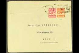 1929 COVER WITH LISTED VARIETY 1929 (Sept 29) Commercial Cover To Vienna Bearing 1924 10pf Red Air With SQUARE CHUNK OUT - Sonstige & Ohne Zuordnung