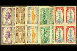 1937 Winter Relief Fund Complete Set, Michel 276/280, As Superb Never Hinged Mint BLOCKS OF FOUR. (20 Stamps, 5 Blocks)  - Andere & Zonder Classificatie