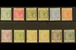 1889-96 Spanish Currency QV Set, SG 22/33, Fine Mint (12 Stamps) For More Images, Please Visit Http://www.sandafayre.com - Gibraltar