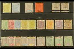 1876-1902 VICTORIA SELECTION. An ALL DIFFERENT, Chiefly Mint Selection That Includes 1876-84 ½d (unused) & 1d, 1884-91 S - Goudkust (...-1957)