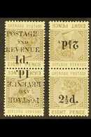 1888-91 1d On 8d Grey-brown, 2½d On 8d Grey-brown, Tete-beche Pairs, SG 46a, 47a, Fine Mint (2 Pairs). For More Images,  - Grenada (...-1974)