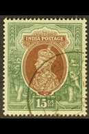 1937-40 15r Brown & Green (Upright Wmk), SG 263, Very Fine Cds Used For More Images, Please Visit Http://www.sandafayre. - Other & Unclassified