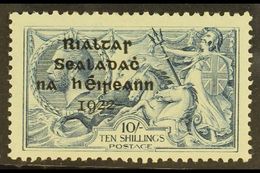 1922 DOLLARD 10s Dull Grey-blue Seahorse, SG 21, Showing Short Third Line, Very Fine Mint. For More Images, Please Visit - Sonstige & Ohne Zuordnung