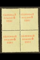 1922-23 SAORSTAT 9d Olive Green, SG 61, Fine Mint Block Of Four Showing Full Offset Of Overprint. For More Images, Pleas - Sonstige & Ohne Zuordnung