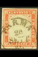 PARMA - SARDINIA USED  IN 1859 / 27/8 To 31/1/1860 2nd Period Provisional Govt, 40c Rose Scarlet With "Parma 20 Sept 60" - Ohne Zuordnung