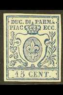 PARMA 1857 15c Fleur De Lis Design, Proof In Blue. Sass P1, Very Fine And Fresh. For More Images, Please Visit Http://ww - Non Classés