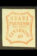 PARMA 1859 40c Pale Vermilion, Provisional Govt, Sass 17a, Very Fine150 Mint Appearance, Tiny Thin. Cat €1100 (£980) For - Zonder Classificatie