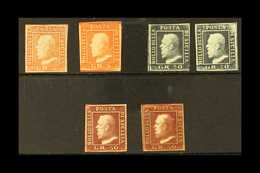 SICILY 1859 MINT / UNUSED GROUP Incl. 5gr Orange-red, 5gr Vermilion, 20gr Slate-grey (2) And 50gr Brown-lake Unused And  - Non Classés