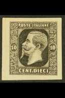 1863 RONCHI ESSAY 10c Black On White Paper, CEI S7u, Very Fine With Large Margins All Round. For More Images, Please Vis - Ohne Zuordnung