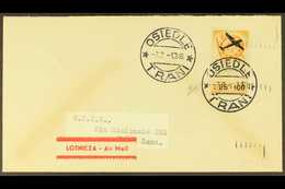 POLISH CORPS 1946 25L + 100L Yellow And Black Airmail, Variety "imperf", Sass 3A, Fine Used On Cover To Rome Tied By "Os - Zonder Classificatie