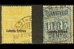 ERITREA POSTAGE DUE 1903 (Nov) 50L Yellow And 100L Blue (Sass S. 60, SG D41/42), Fine Used. (2 Stamps) For More Images,  - Altri & Non Classificati