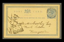 1889 (Aug 1) 1d Postal Card To Kingston, Fine "MIDDLE QUARTERS" Cds, Small Peripheral Faults. For More Images, Please Vi - Jamaïque (...-1961)