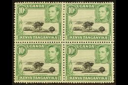 1949 10c Black And Green With "MOUNTAIN RETOUCH" Variety, SG 135a, In Very Fine Mint Block Of Four. For More Images, Ple - Vide