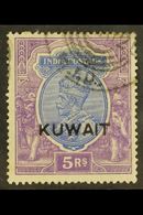 1923-24 5r Ultramarine And Violet, SG 14, Used With Neat Donaldson Type 4 MTD Cancellation. For More Images, Please Visi - Koeweit