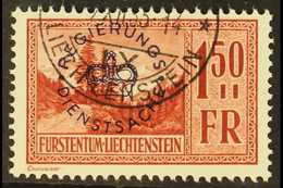 OFFICIAL 1934-35 1fr50 Red-brown With Black Overprint, Michel 19 Or SG O159, Very Fine Used. For More Images, Please Vis - Andere & Zonder Classificatie