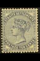 1882 10c Slate, Wmk Crown CC, SG 49, Very Fine Mint, Part Og. For More Images, Please Visit Http://www.sandafayre.com/it - Straits Settlements