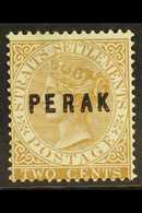 PERAK 1880-81 2c Brown Opt, SG 9, Fresh Mint Small Part Gum, Light Wrinkle. For More Images, Please Visit Http://www.san - Andere & Zonder Classificatie