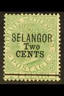 SELANGOR 1891 2c On 24c Green, SG 46, Fine Mint. For More Images, Please Visit Http://www.sandafayre.com/itemdetails.asp - Autres & Non Classés