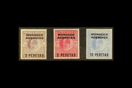 SPANISH 1907-12 3p, 6p & 12p Surcharge Top Values, SG 121/23, Very Fine Mint (3 Stamps) For More Images, Please Visit Ht - Andere & Zonder Classificatie
