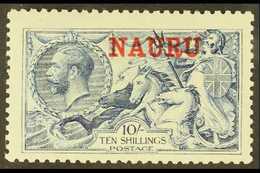 1916-23 10s Pale Blue Seahorse, De La Rue Printing, SG 23, Fine Mint. For More Images, Please Visit Http://www.sandafayr - Nauru